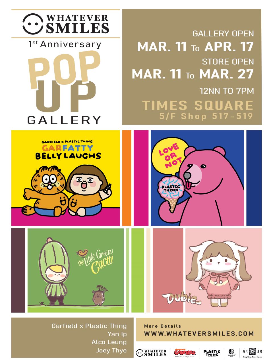 Whateversmiles 1st Anniversary Pop-Up Gallery @ Times Square